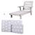 Chaise longue en bois massif fsc® avec 2 coussins Gris 3 - vertbaudet enfant 