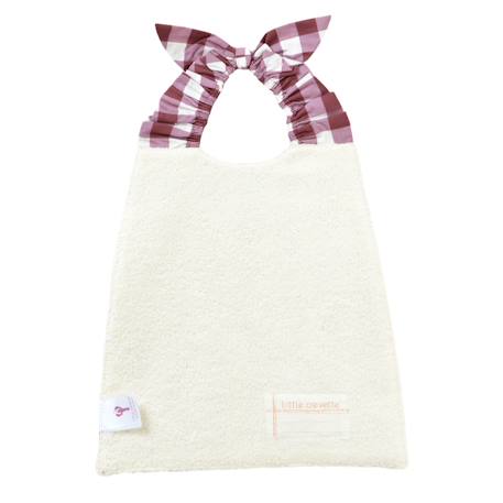Bavoir élastiqué coton bio Vichy aubergine 4 - vertbaudet enfant 