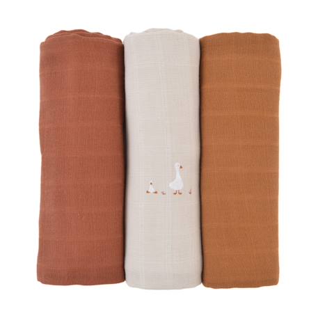 Lot de 3 langes gaze de coton bio Oies 1 - vertbaudet enfant 