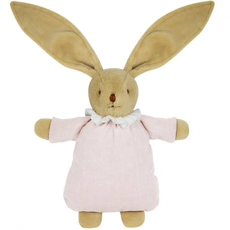 Peluche hochet lapin nid d'ange marinière (20 cm) Bleu marine, beige+Rose poudré 5 - vertbaudet enfant 