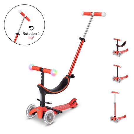 Trottinette évolutive mini micro 3en1 révolution magic Bleu océan+Rouge 7 - vertbaudet enfant 