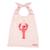 Bavoir élastiqué lin Homard rose 1 - vertbaudet enfant 