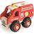 Camion de pompiers en bois Rouge, noir, beige 1 - vertbaudet enfant 