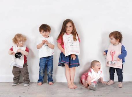 Bavoir élastiqué lin Homard rose 4 - vertbaudet enfant 