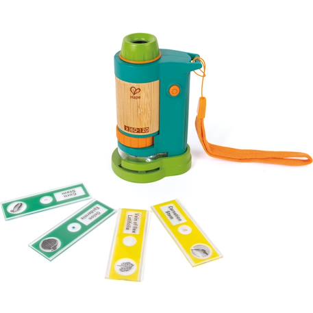 Microscope en bambou Bleu, vert, orange 1 - vertbaudet enfant 