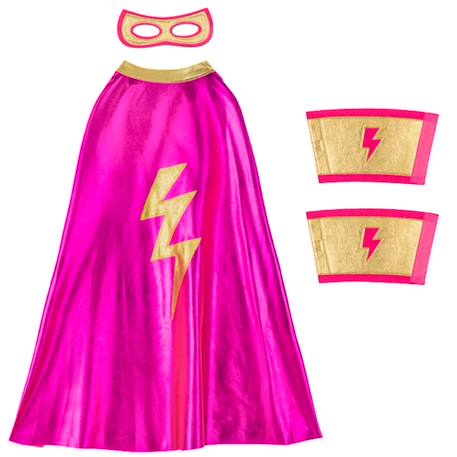 Set de supergirl rose (4-10 ans) Rose, doré 1 - vertbaudet enfant 