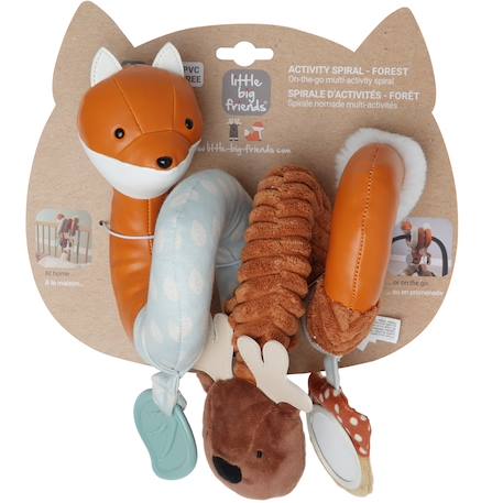 Spirale d'activités forêt Bleu, jaune beige+Marron, beige, orange 12 - vertbaudet enfant 