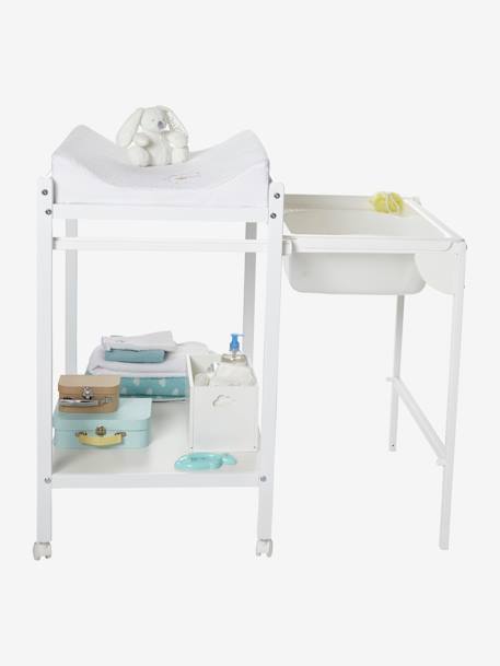 Table à langer avec baignoire intégrée MagicTub blanc+naturel/blanc 4 - vertbaudet enfant 