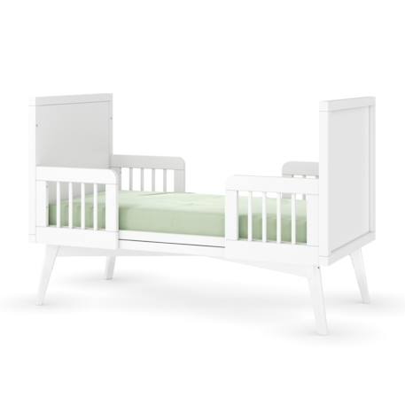 Lit bébé évolutif montessori bois massif marley Blanc+Bois 4 - vertbaudet enfant 