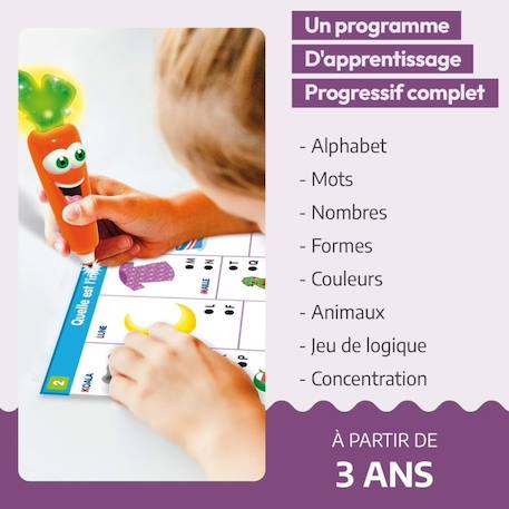Lisciani - coffret 1000 questions carotina - jeux éducatif électronique - stylo éducatif - à partir de 3 ans Multicolore 3 - vertbaudet enfant 