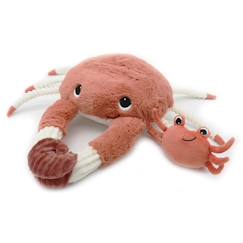 Jouet-Premier âge-Peluche cassecou le crabe et son bébé terracotta (39 cm)