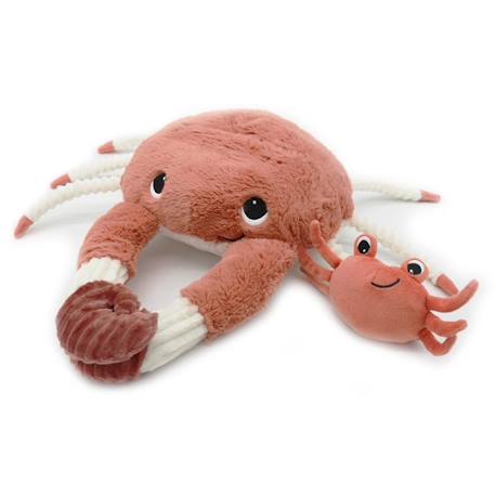 Peluche cassecou le crabe et son bébé terracotta (39 cm) Orange, blanc, noir 1 - vertbaudet enfant 