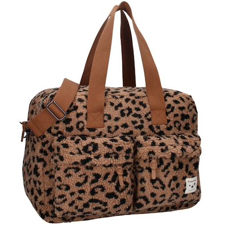 Sac à langer sherpa léopard Caramel, noir 1 - vertbaudet enfant 