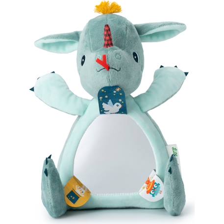 Peluche d'activités coucou Bleu, jaune+Rose, écru, bleu 1 - vertbaudet enfant 