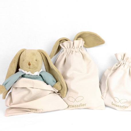 Peluche musicale lapin nid d'ange Vieux rose 4 - vertbaudet enfant 