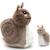 Peluche speedou l'escargot maman et bébé Taupe, noir, blanc 1 - vertbaudet enfant 