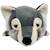 Peluche nemu nemu loulou le loup (18 cm) Gris, blanc, noir 2 - vertbaudet enfant 