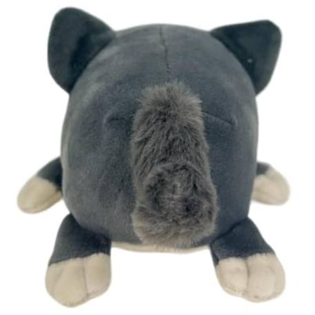 Peluche nemu nemu loulou le loup (18 cm) Gris, blanc, noir 4 - vertbaudet enfant 