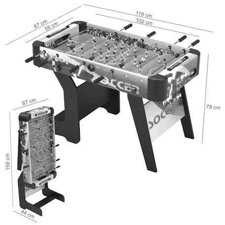 Table de baby-foot d'intérieur pliable - 22 figurines - 3 balles inclues - 2 à 4 joueurs Vert 3 - vertbaudet enfant 