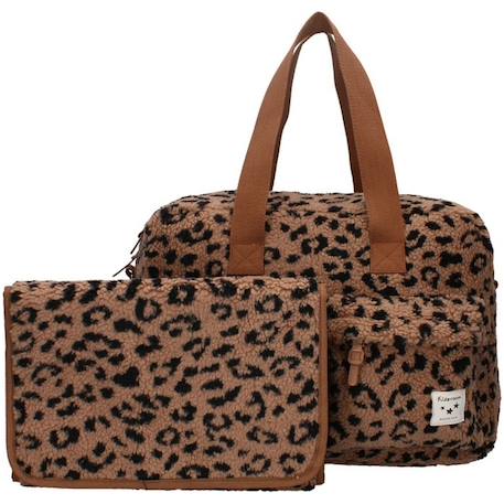 Sac à langer sherpa léopard Caramel, noir 2 - vertbaudet enfant 