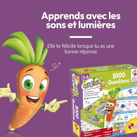 Lisciani - coffret 1000 questions carotina - jeux éducatif électronique - stylo éducatif - à partir de 3 ans Multicolore 4 - vertbaudet enfant 