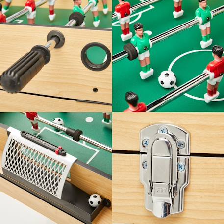 Kangui table multi jeux 4 en 1 - babyfoot barres télescopiques - billard - ping pong - hockey Marron 2 - vertbaudet enfant 