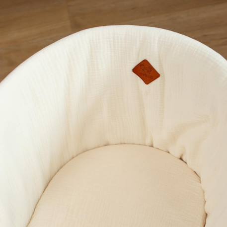 Couffin bébé avec matelas habillage et drap housse jeanne Beige+Blanc+Bleu+Camel+Écru+Gris clair+Rose+Terracotta+Vert de gris 23 - vertbaudet enfant 
