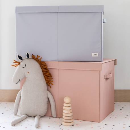 Coffre à jouets Ecru+Gris+Rose+Vert d'eau 7 - vertbaudet enfant 