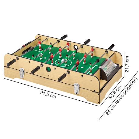 Kangui table multi jeux 4 en 1 - babyfoot barres télescopiques - billard - ping pong - hockey Marron 4 - vertbaudet enfant 