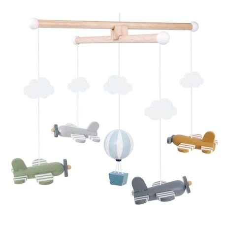 Mobile en bois Avions & montgolfière 1 - vertbaudet enfant 