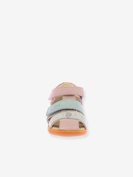 Sandales cuir bébé Bazar rose 5 - vertbaudet enfant 