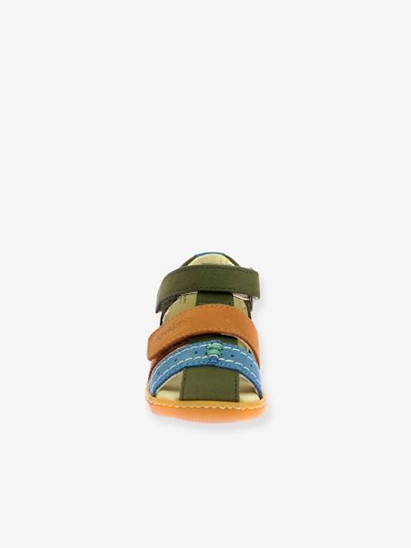 Sandales cuir bébé Bazar kaki 5 - vertbaudet enfant 