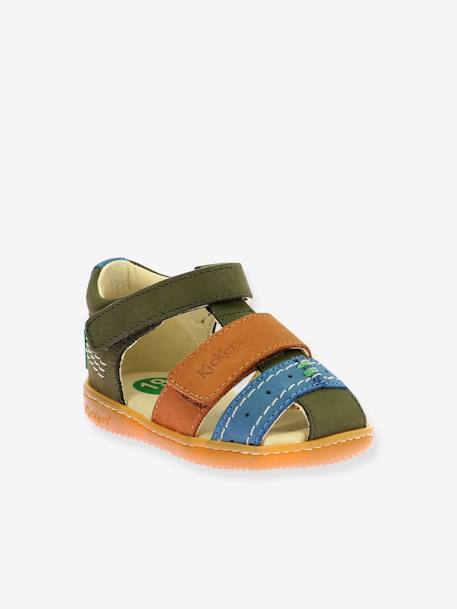 Sandales cuir bébé Bazar kaki 1 - vertbaudet enfant 
