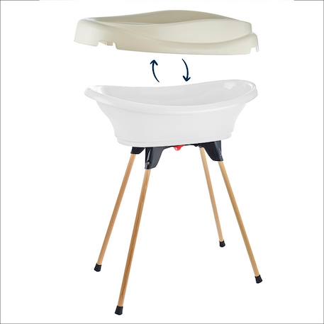 Pack plan à langer et baignoire vasco Blanc muguet+Bleu océan+Fleur bleue+Gris charme+Rose poudré+Vert céladon 2 - vertbaudet enfant 