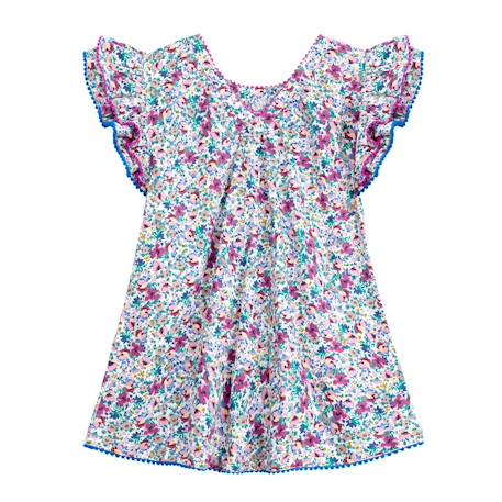 Robe  été   ample  butterfly Bleu marine+Jaune bleu+Rose bleu pastel+Violette bleu 22 - vertbaudet enfant 