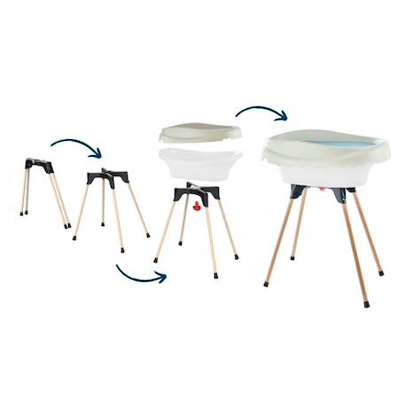 Pack plan à langer et baignoire vasco Blanc muguet+Bleu océan+Fleur bleue+Gris charme+Rose poudré+Vert céladon 5 - vertbaudet enfant 