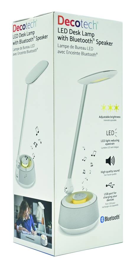 Lampe de bureau avec lumières led et enceinte bluetooth Blanc 4 - vertbaudet enfant 