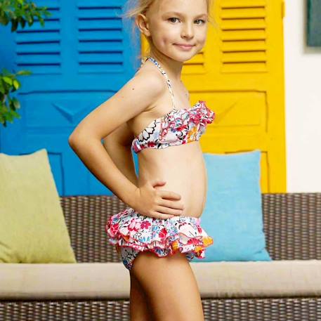Maillot de bain 2 pièces fleuri hawaï     swan Fleurs hawaï 2 - vertbaudet enfant 