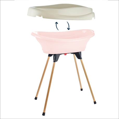 Pack plan à langer et baignoire vasco Blanc muguet+Bleu océan+Fleur bleue+Gris charme+Rose poudré+Vert céladon 22 - vertbaudet enfant 