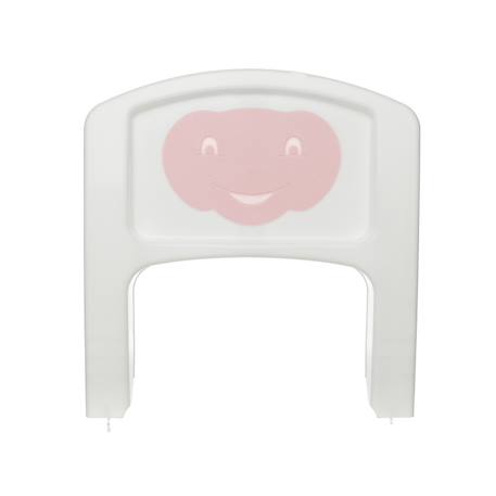 Tablette + tige rehausseur rehausseur 2 en 1 Rose poudré 1 - vertbaudet enfant 