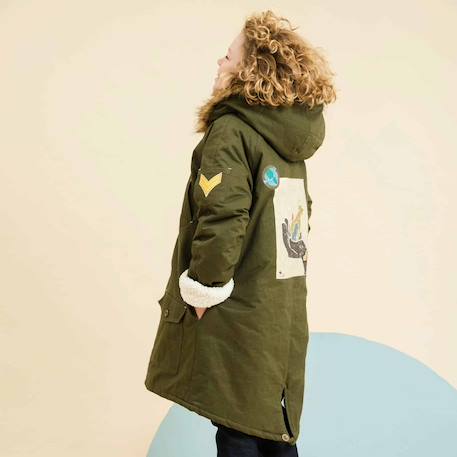Parka tendance  enfant   et   rock & peace Kaki+Vert kaki 10 - vertbaudet enfant 