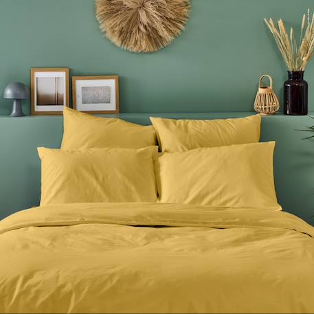 Lot de 2 taies d'oreiller percale de coton Blanc+Gris clair+Kaki+Moutarde+Terracotta 14 - vertbaudet enfant 