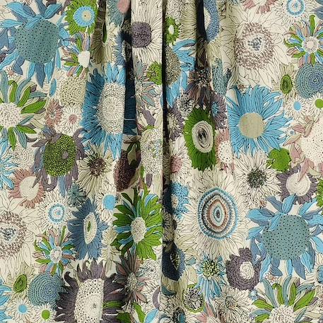 Blouse intersaison fleurie   liberty   col smocks  chimene Bleu lilas+Bleu roi+Marron beige+Orange+Rouge fleuri 12 - vertbaudet enfant 