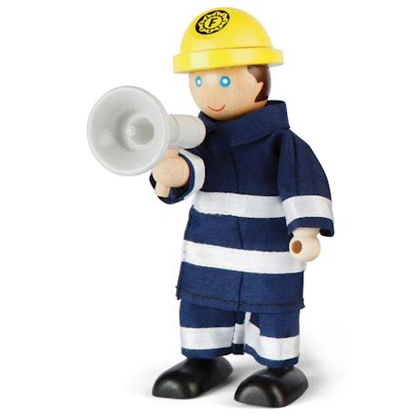Figurines en bois pompiers Bleu 6 - vertbaudet enfant 