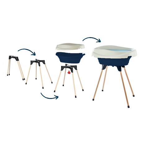 Pack plan à langer et baignoire vasco Blanc muguet+Bleu océan+Fleur bleue+Gris charme+Rose poudré+Vert céladon 10 - vertbaudet enfant 
