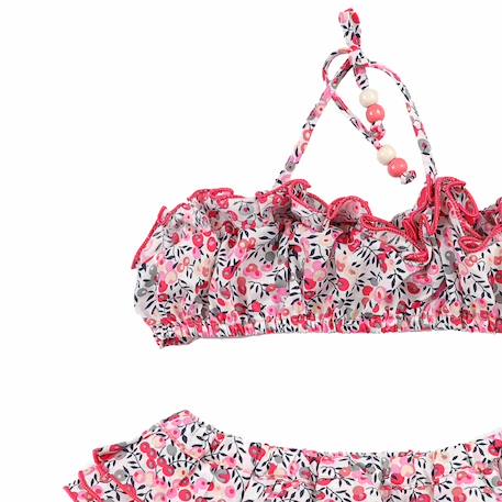 Maillot de bain 2 pièces  liberty   swan Rose gris 2 - vertbaudet enfant 