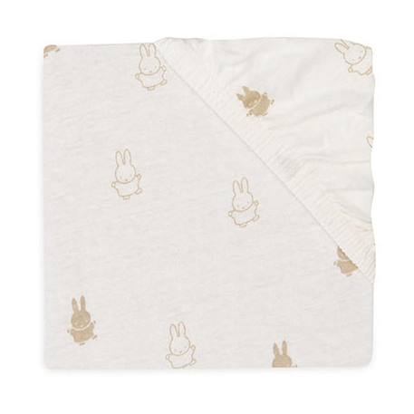 Drap housse jersey happy miffy en coton Beige 1 - vertbaudet enfant 
