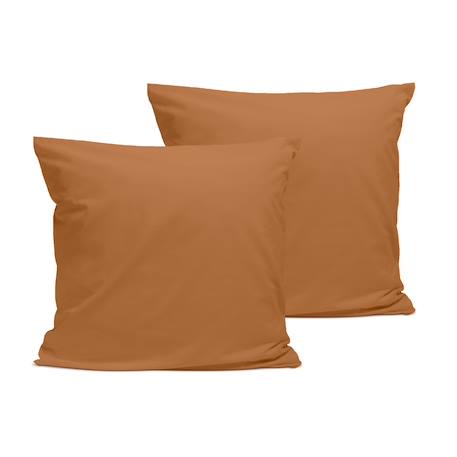 Lot de 2 taies d'oreiller percale de coton Blanc+Gris clair+Kaki+Moutarde+Terracotta 17 - vertbaudet enfant 