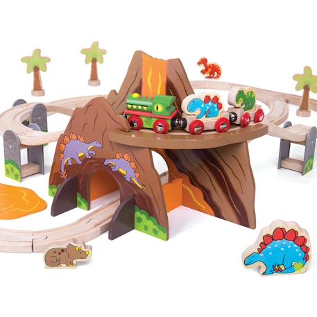 Circuit de train dinosaure Beige 2 - vertbaudet enfant 