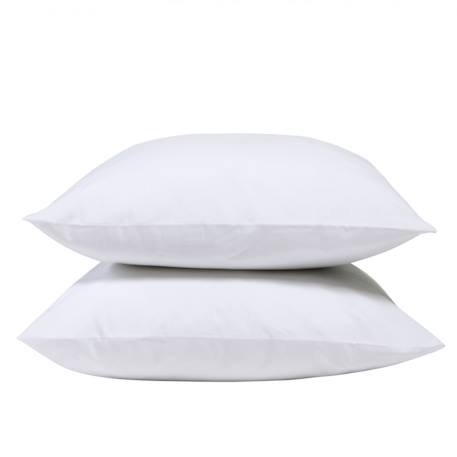 Lot de 2 taies d'oreiller percale de coton Blanc+Gris clair+Kaki+Moutarde+Terracotta 1 - vertbaudet enfant 